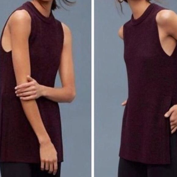 Aritzia Wilfred burgundy knit vest / xs - Picture 2 of 4